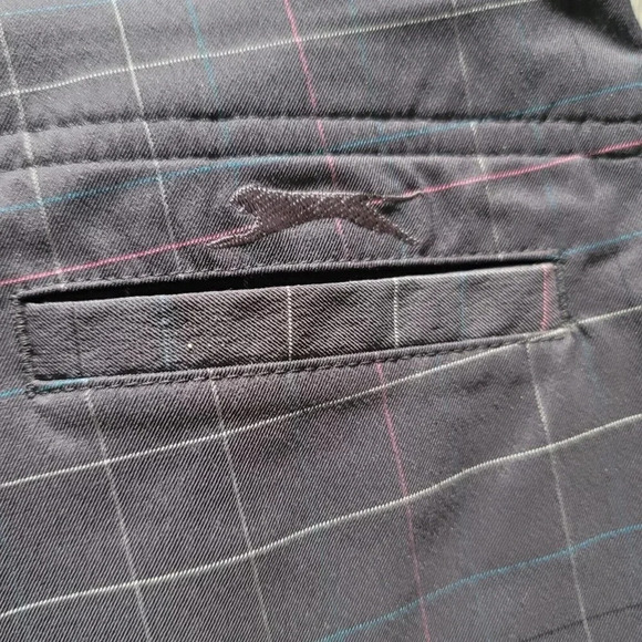 Slazenger Women's Golf Pants Sz 4 Polyester Spandex Stretch Check Gray - Picture 5 of 11